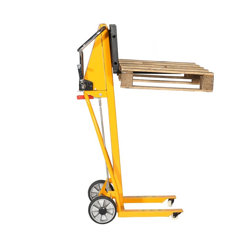 Vista de perfil del Apilador con manivela 120kg Elevación 1050mm