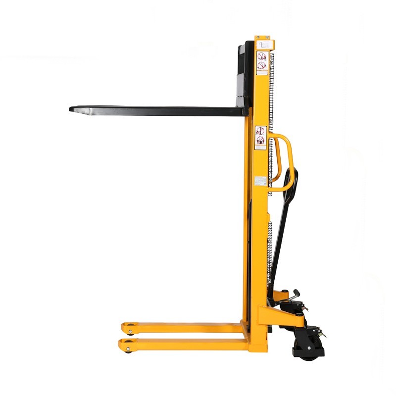 Apilador manual 1500kg Elevación rapida 1600mm (4cm) vista de perfil