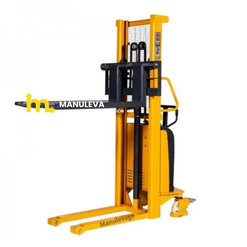 VISta desde 3/4 del apilador semi eléctrico 1000kg 1600mm