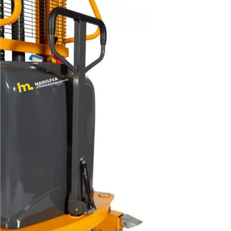 Zoom sobre el timón del apilador semi-eléctrico 1500 Kg 3000mm