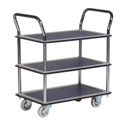 Carro de transporte 3 bandejas antideslizantes 120 kg - vista general