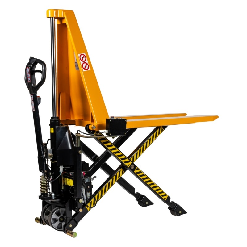 Vista general de la transpaleta elevadora con nivel constante 1500kg