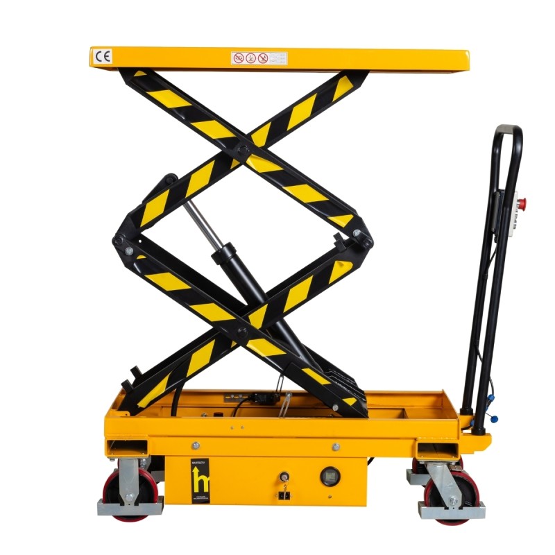 Vista de perfil de la Mesa Elevadora Eléctrica móvil capacidad 500 kg