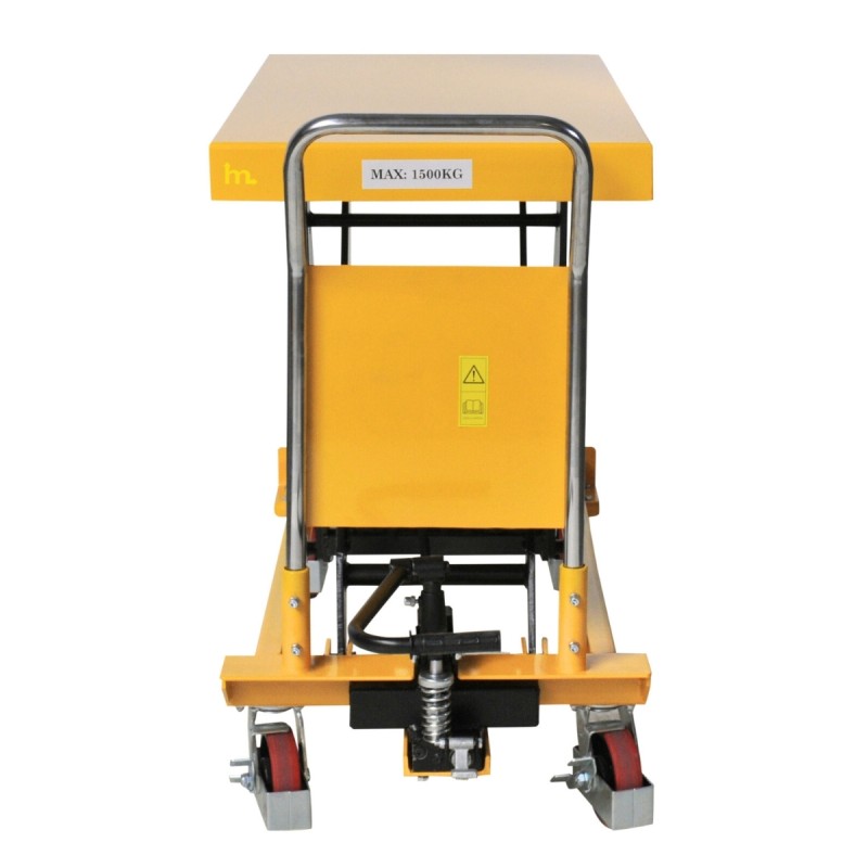 Vista general trasera de la Mesa elevadora 1500 kg - plataforma: 1220x610 mm