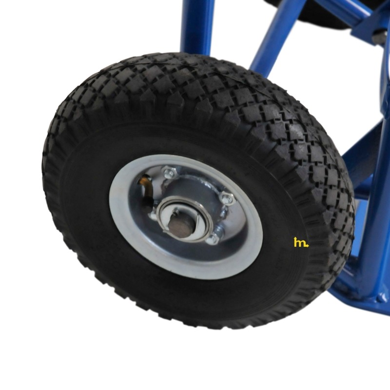 Zoom a las ruedas de la Carretilla de mano con pala abatible - 250 kg