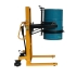 Vista lateral con barrile del apilador volteador de barriles perfil bajo 350 kg - Elevación 1500 mm