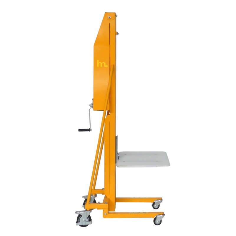 Vista lateral del apilador Puesto de trabajo con manivela 200 kg - Elevación 1500 mm