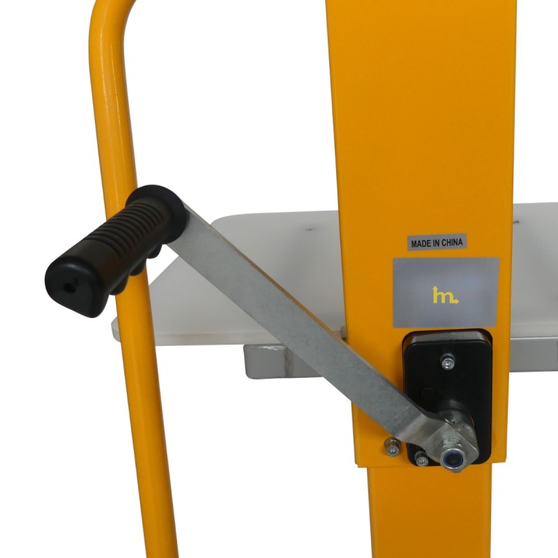Vista de la manivela del apilador Puesto de trabajo con manivela 200 kg - Elevación 1500 mm