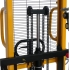 Vista de la estructura del apilador Volteador De Bidones 450 Kg -  Uñas separación 850 mm para palets - Elevación 1600 Mm
