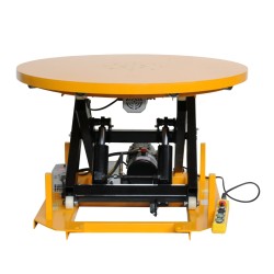 Vista general de la mesa elevadora giratoria semieléctrica 2000 kg