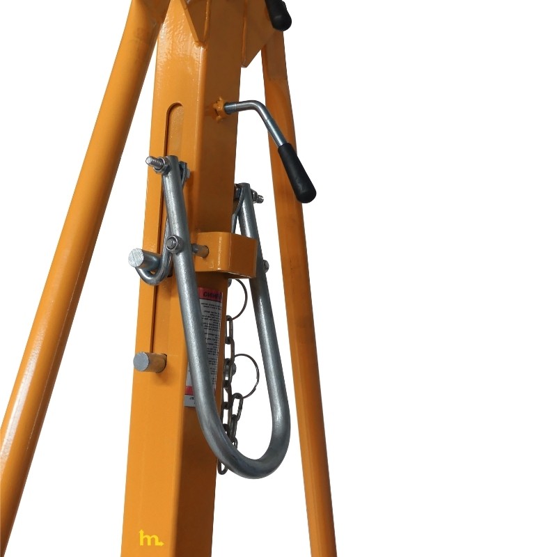 Zoom al mecanismo del Pórtico grúa móvil Capacidad 1500 kg