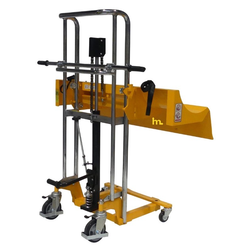 Vista trasera Mini apilador para bobinas 400 kg - Elevación 1200 mm