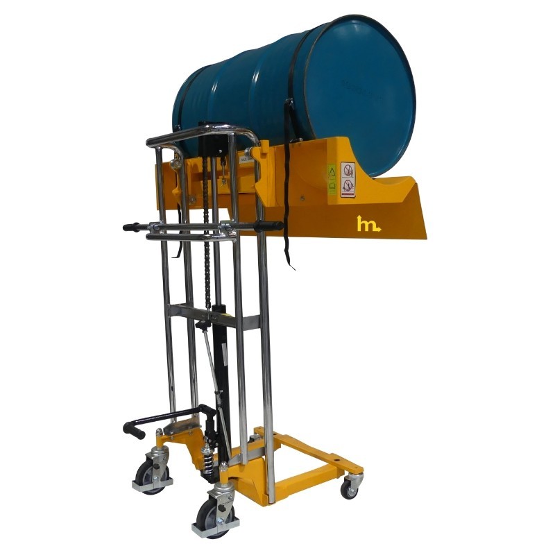 Vista trasera 3/4 Mini apilador para bobinas 400 kg - Elevación 1200 mm