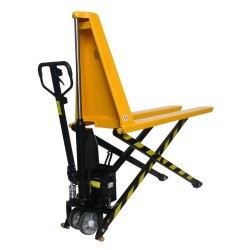 Vista general de la transpaleta elevadora semieléctrica 1000 kg - Horquillas largas 1500 mm