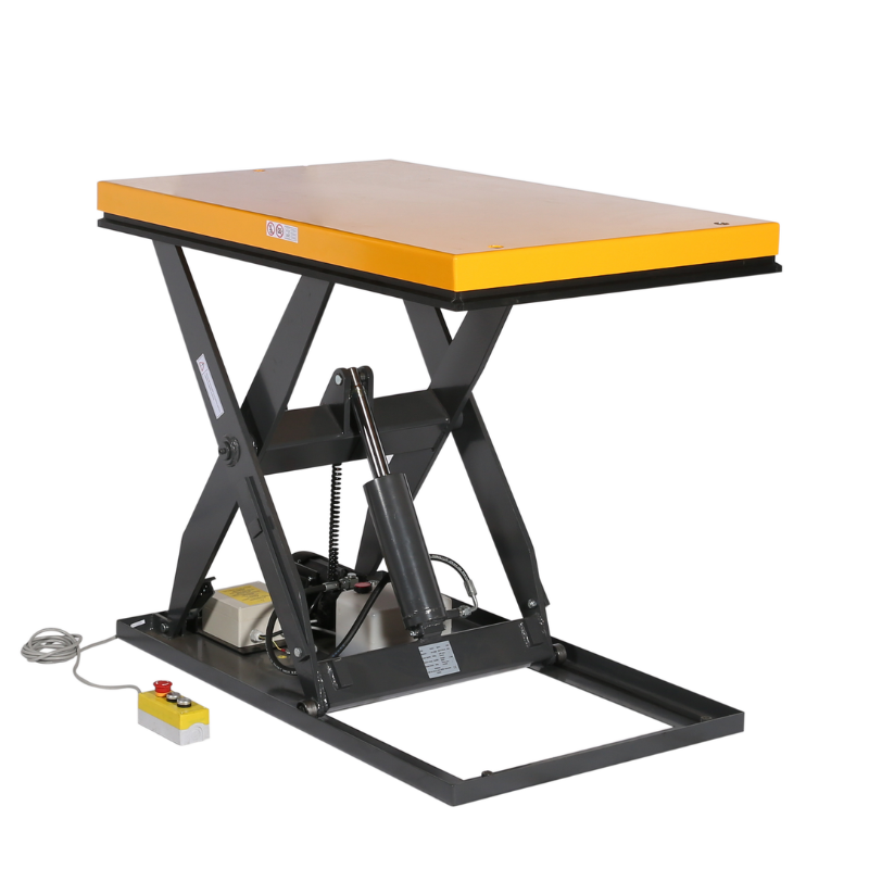 Mesa elevadora 1000 kg - plataforma 1300x800 mm (380V) vista desde 3/4