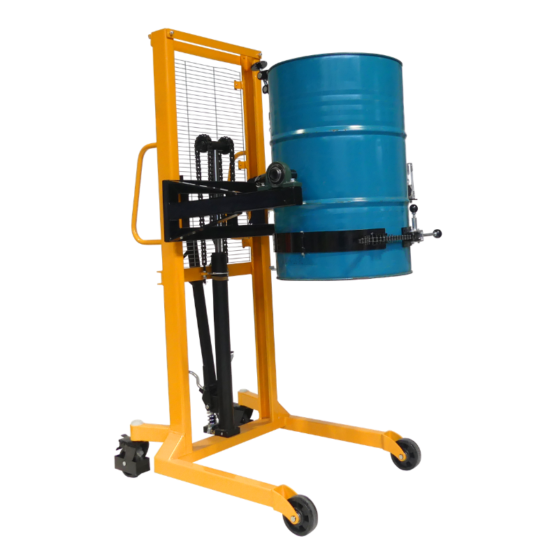 Apilador volteador de bidones 450 kg Elevación 1500 mm |Manuleva