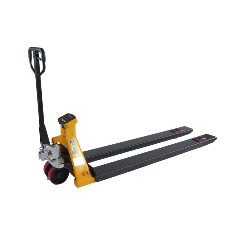 Transpaleta pesadora horquillas largas 1800 mm - Manuleva